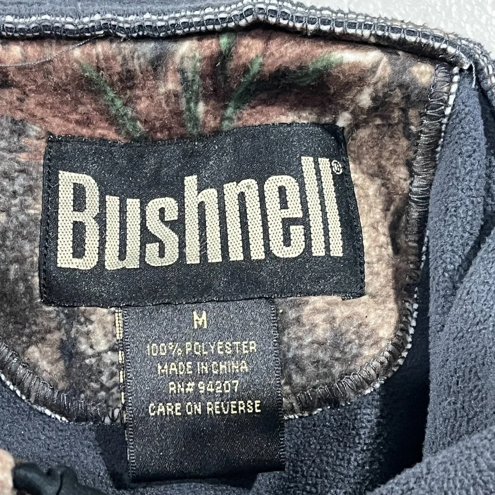 Bushnell Camo Jacket Men Medium Realtree AP Heavy Fleece Lined Pull Over Hunting
